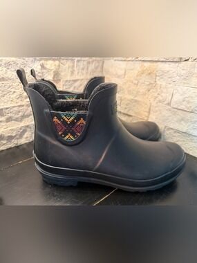 Pendleton Sierra Sunset Chelsea Faux Fur Lined Rubber Boots Aztec Women’s 10